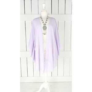 Sheer chiffon lavender kimono cardigan cover up READY TO SHIP